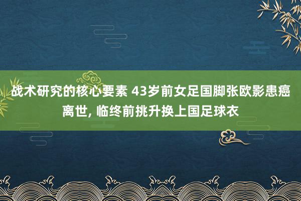 战术研究的核心要素 43岁前女足国脚张欧影患癌离世, 临终前挑升换上国足球衣