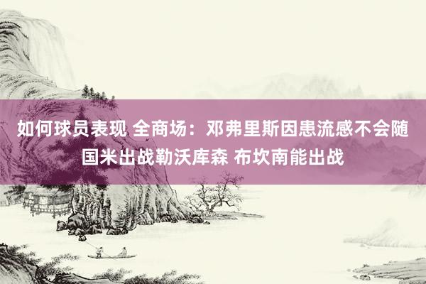 如何球员表现 全商场：邓弗里斯因患流感不会随国米出战勒沃库森 布坎南能出战