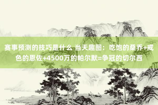 赛事预测的技巧是什么 当天趣图：吃饱的桑乔+戒色的恩佐+4500万的帕尔默=争冠的切尔西