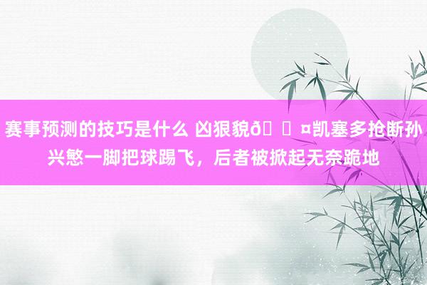 赛事预测的技巧是什么 凶狠貌😤凯塞多抢断孙兴慜一脚把球踢飞，后者被掀起无奈跪地