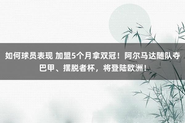 如何球员表现 加盟5个月拿双冠！阿尔马达随队夺巴甲、摆脱者杯，将登陆欧洲！