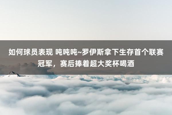 如何球员表现 吨吨吨~罗伊斯拿下生存首个联赛冠军，赛后捧着超大奖杯喝酒