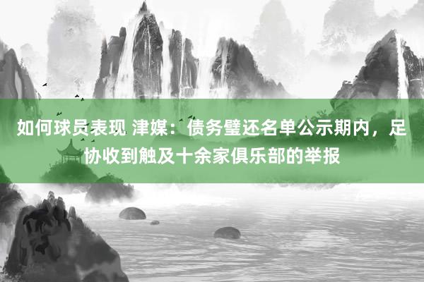 如何球员表现 津媒：债务璧还名单公示期内，足协收到触及十余家俱乐部的举报